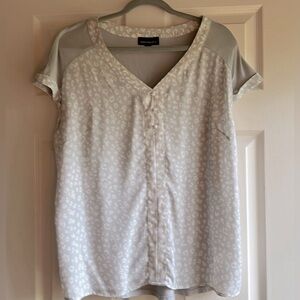 *Fortune & Ivy* Sz XL Stitch Fix Mixed Material Lightweight Blouse